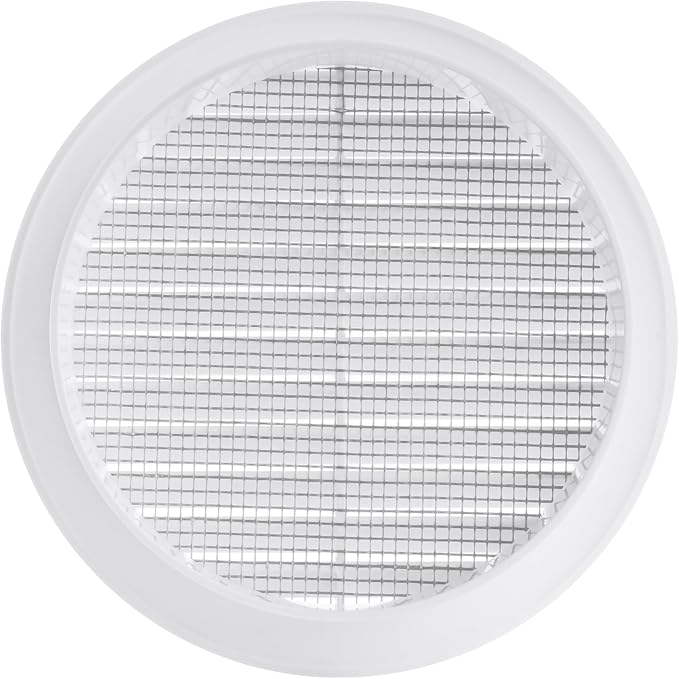 White 5" Inch Round Ventilation Grille - Image 2