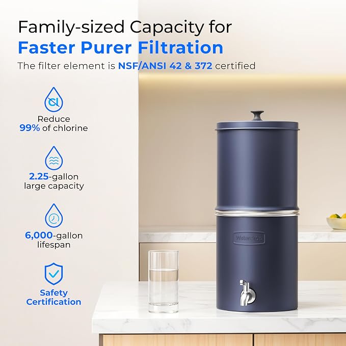 Waterdrop 2.25G Gravity Water Filter System, NSF/ANSI 42&372 Standard, - Image 2