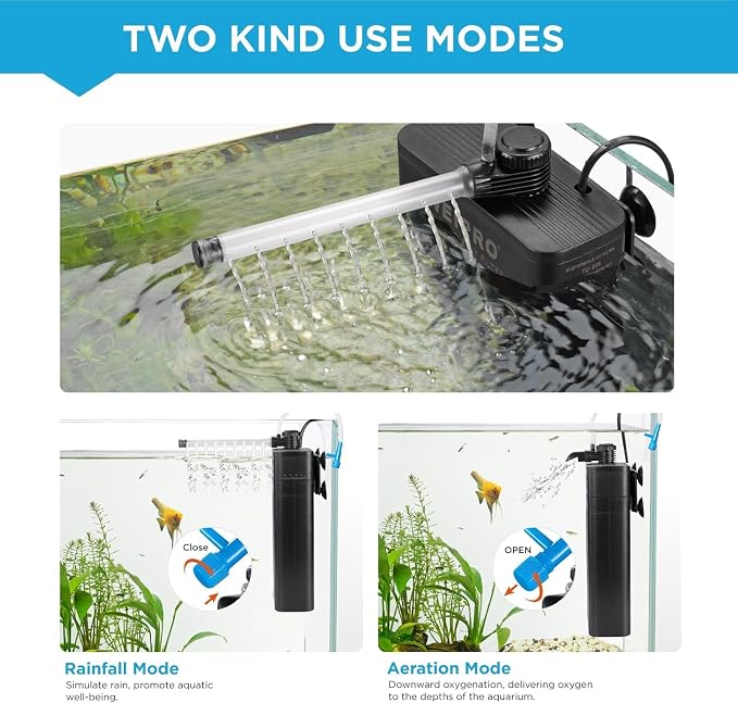 Internal Fish Tank Filter with 9W UV Light, Adjustable Water Flow Submersible - Image 3