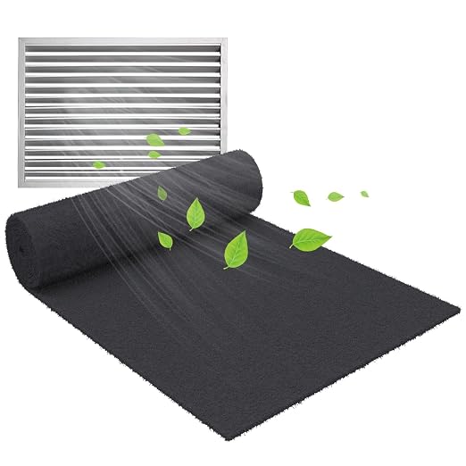 Activated Carbon Air Filter Sheet 16"x48" – Cut to Fit Charcoal Air Filter by Unknown