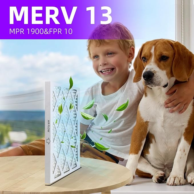 20x24x1 MERV 13 Pleated Air Filter MPR 1900 & FPR 10, Furnace Air Filters - Image 4