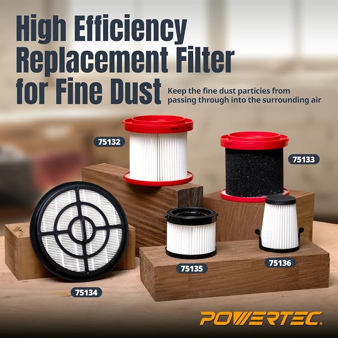 POWERTEC 49-90-1900 Wet Dry Vacuum Filter - Image 5