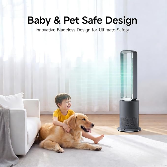 Xcity TP09Pro Bladeless Tower Fan, 3-in-1 Air Purifier, Space Heater & Cooling - Image 6