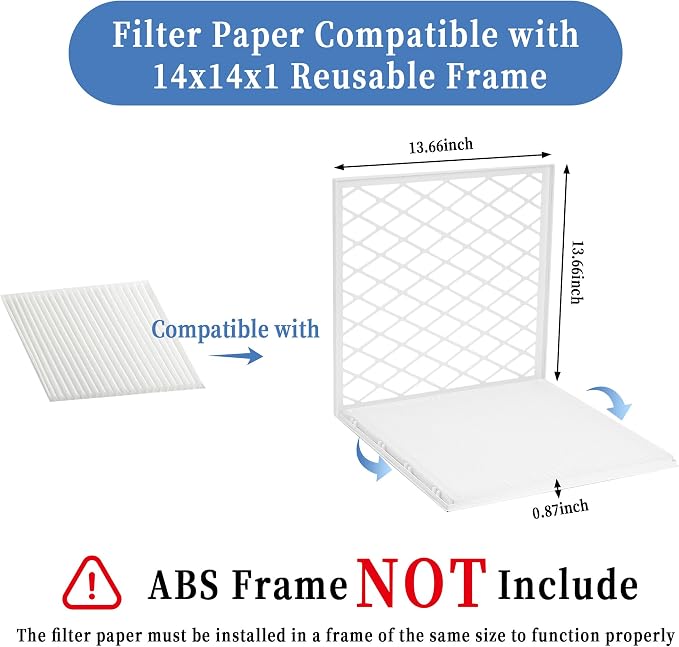 5 Pack 14x14x1 MERV 11 Air Filter Refills, Replaceable Filter Media only - Image 2