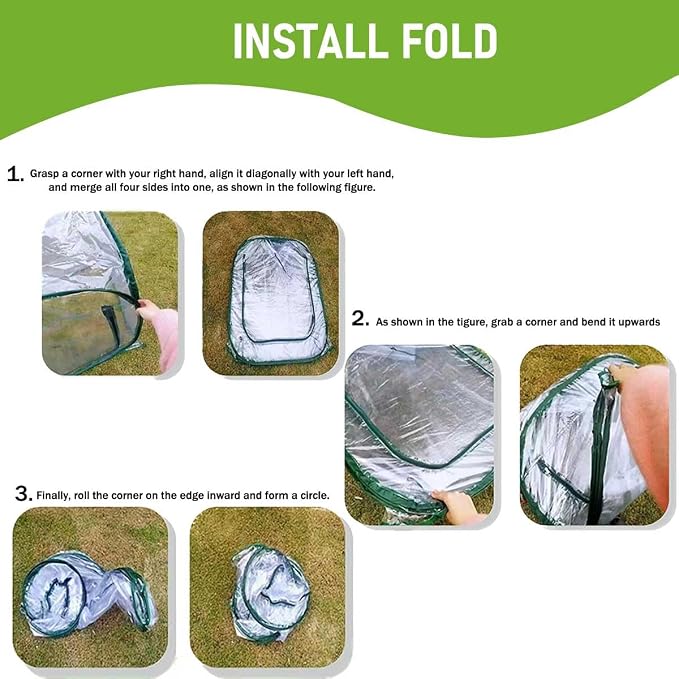 Plant Mini Greenhouse Pop Up Greenhouse Covers, Transparent Freeze Protection - Image 6