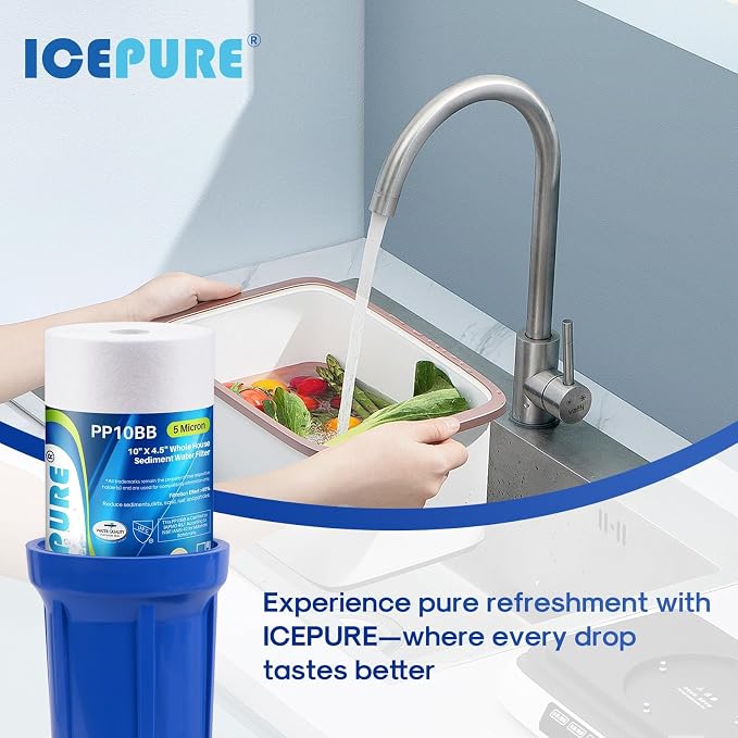 ICEPURE PP10BB 5 Microns 10" x 4.5" Whole House Sediment Water Filter - Image 9