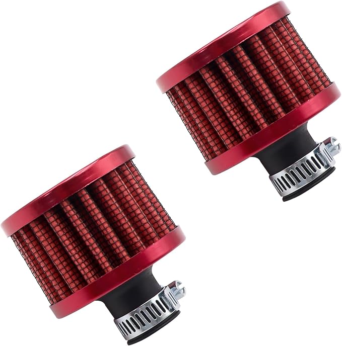 2Pcs 12mm Air Filter Mini Universal Vent Crankcase Cold Air Intake Breathe by Eoppen