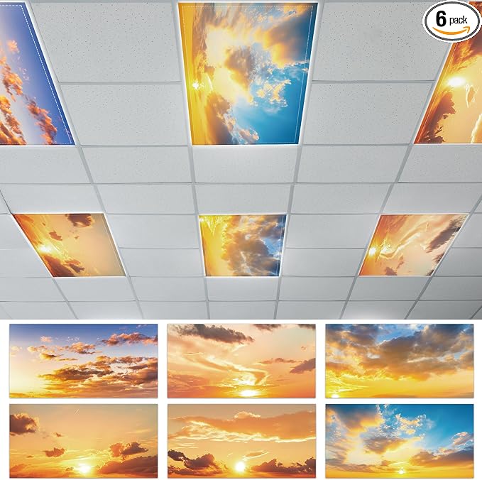 6 Pcs Fluorescent Light Covers by Wiooffen