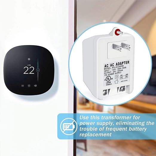 24V 830mA Thermostat and Doorbell Transformer, Wall Transformer - Image 7