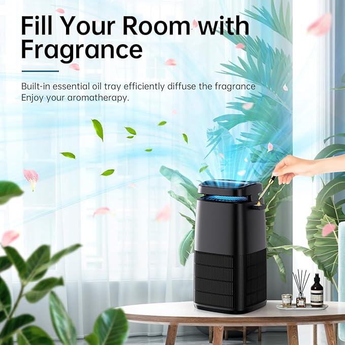 POMORON 4-in-1 Air Purifiers for Home, Air Ionizer Negative Ion Generator - Image 4