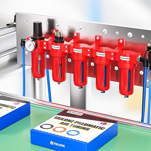 TAILONZ PNEUMATIC 0-150PSI 1/4 Inch NPT Red Industrial Grade 5 Stage Air Drying - Image 4