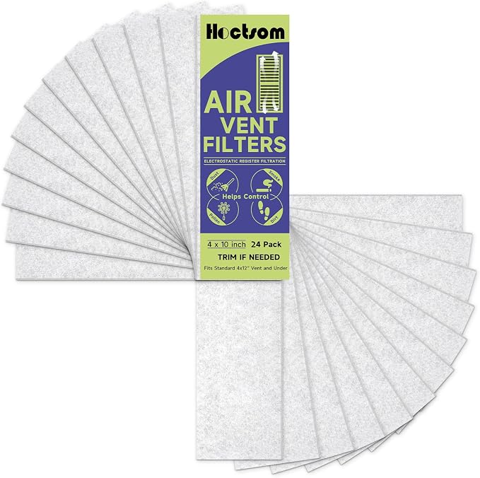 Air Vent Filter 4 x 10 Inch, Floor Register, Ceiling 4" x 10" Hoctsom by BeautyyourHome