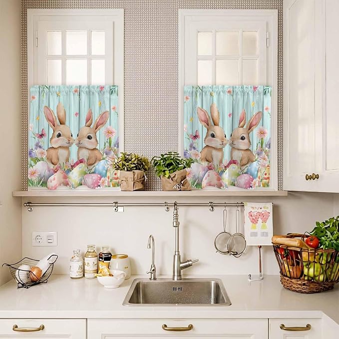 Easter Kitchen Curtains Set 3 Piece - Image 7