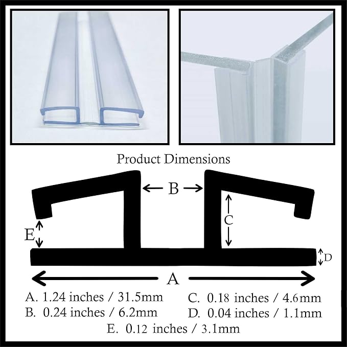 Clear PVC Hinge Piano Style for 3/16" Material, 36 Inch 1 Piece No Screw or - Image 6