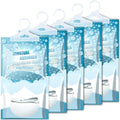Moisture Absorbers Packets - Hanging Moisture Absorbers Dehumidifier Bags for Closet Bathroom Kitchen, Fragrance Free Humidity Absorber Packs, Removes Moisture & Odors, 5 Pack
