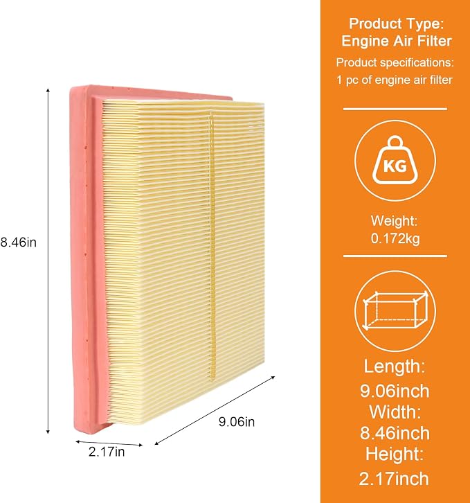 Engine Air Filter 16546-AA16A Compatible - Image 5