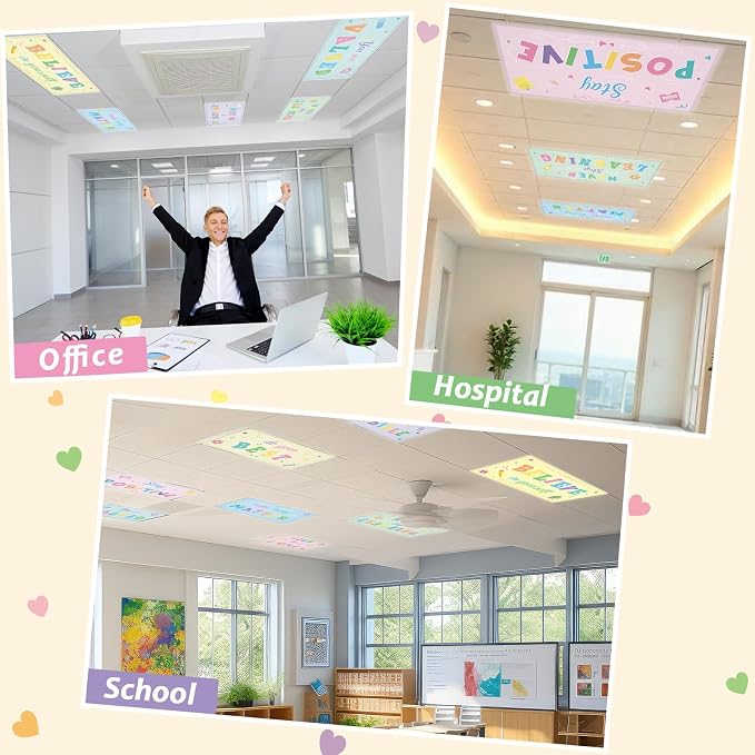 Wiooffen 8 PCS Colorful Fluorescent Light Covers - Image 5