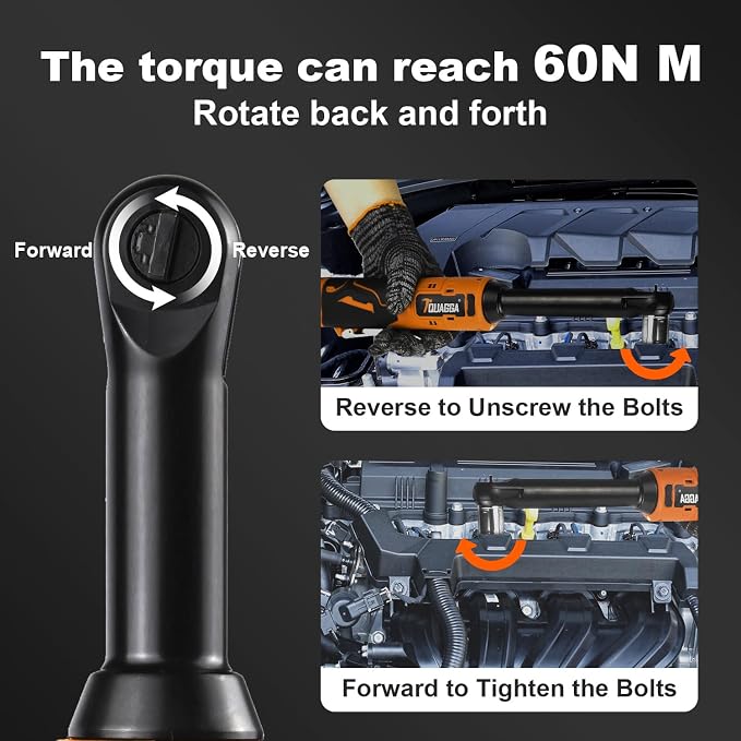 3/8" Cordless Electric Ratchet Wrench Set, 18V Power Ratchet Tool Kit - Image 5