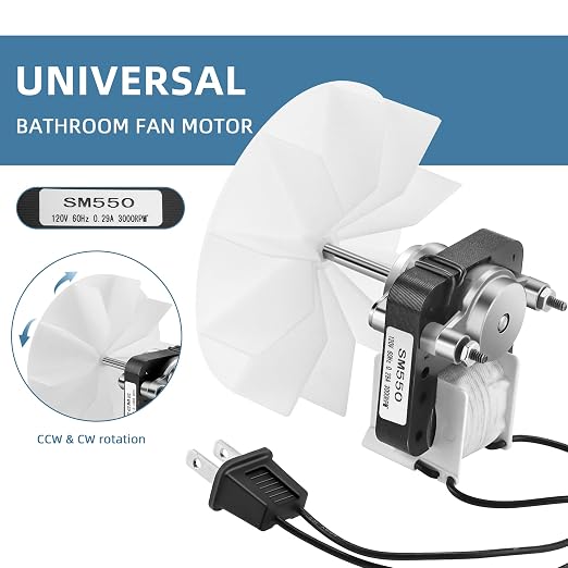 Universal SM550 Bathroom Vent Fan Motor Compatible - Image 3