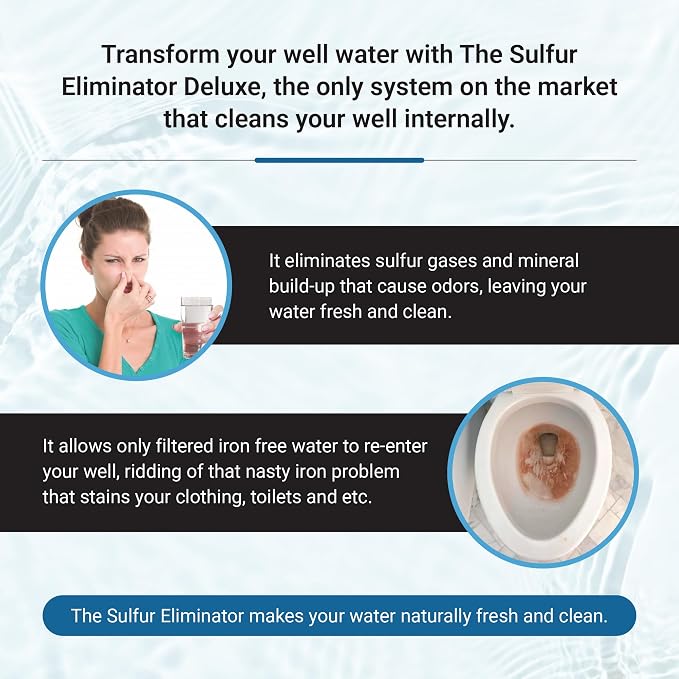 Deluxe Well Water Filter System, Eliminate Rotten Egg & Sulfur Smell, Remove - Image 3