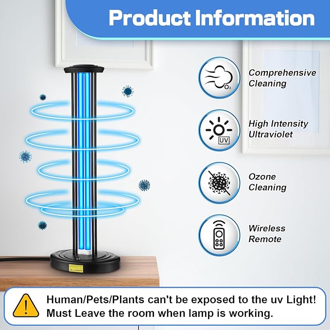 Qualirey 100W UV Light, Ozone Free UV Lamp - Image 2