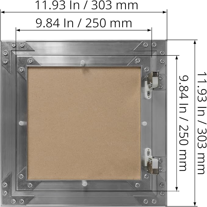 10" x 10" Inch Aluminum Drywall Access Panel - Service Shaft Door - Plumbing, Electricity, Heating, Alarm Wall Inspection hatch for Drywall - Bathroom Service Access Hole Cover