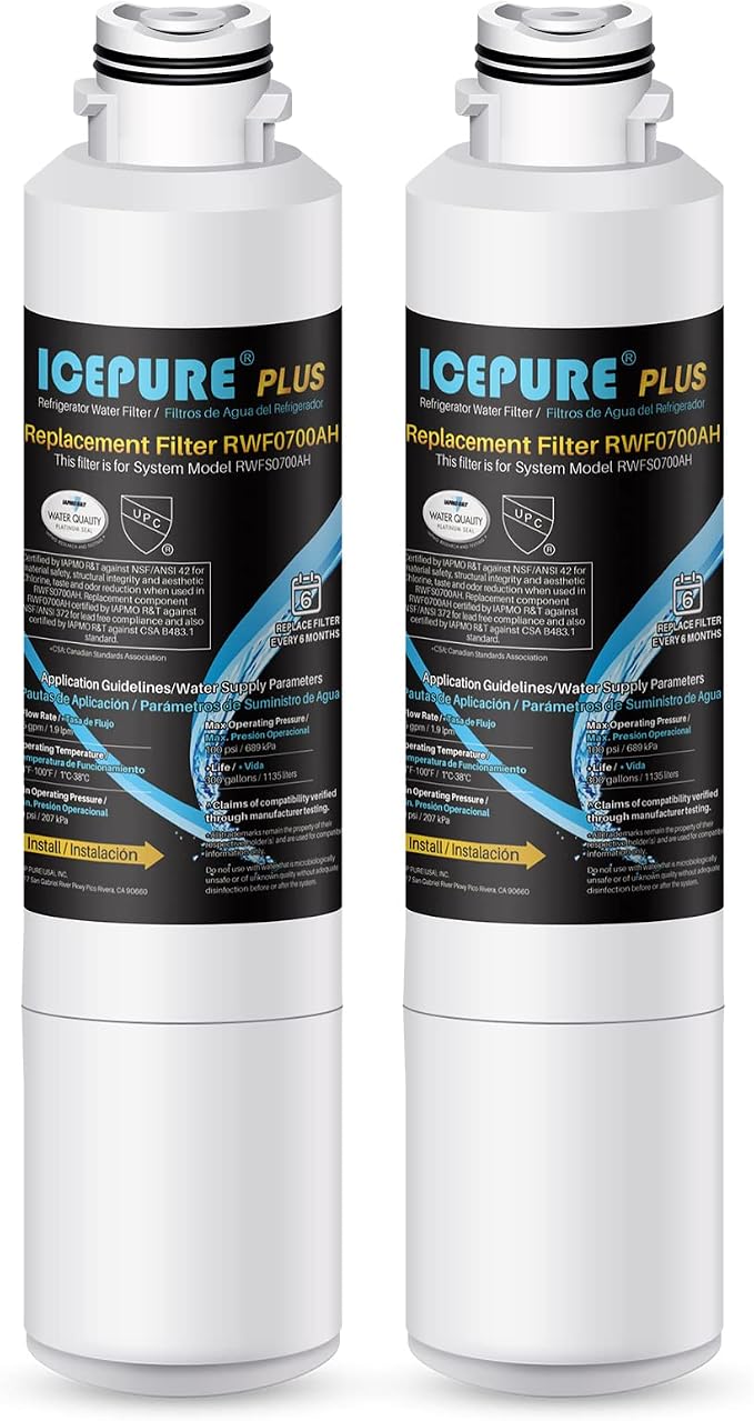 ICEPURE NSF/ANSI 53 Premium Certified DA29-00020B Refrigerator Water Filter by ICEPURE