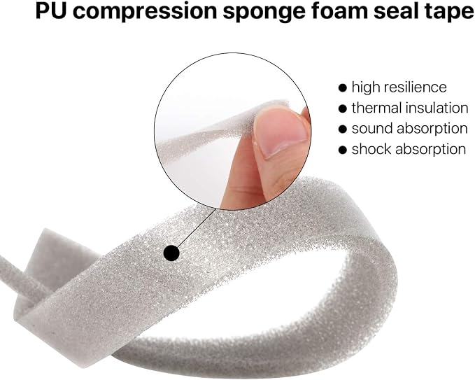 Foam Weather Stripping-3 Rolls, 1/2 Inch Wide X 1/2 Inch Thick Total 20 Feet - Image 4