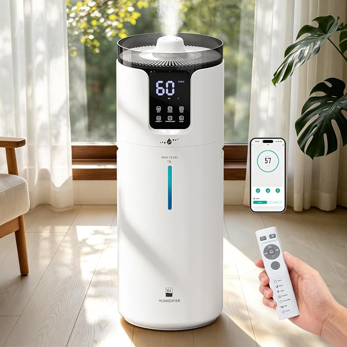 Lacidoll 16L Smart Humidifier large room, Whole house Humidifier by Bigcapacitybigpeaceofmind
