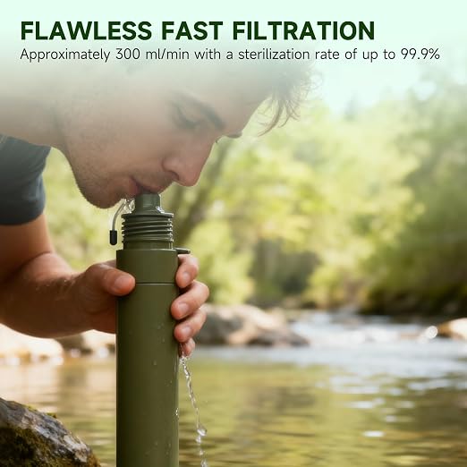 4 Pack Water Filter Straw, Portable Personal Water Filtration System, Compact - Image 4