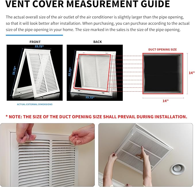 14×14 Return Air Grille Return Vent Cover - Image 6