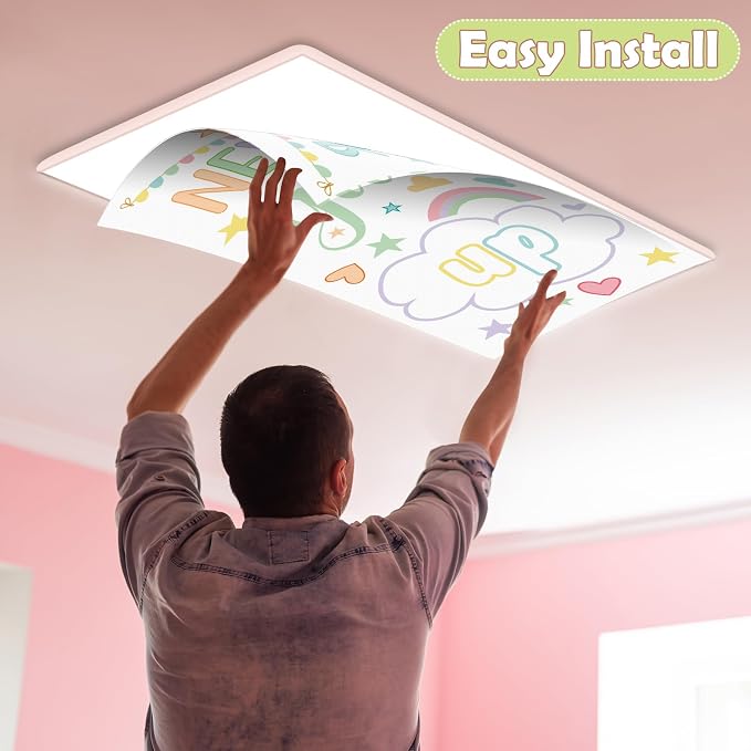 4Pcs Fluorescent Light Covers for Classroom Ceiling Lights, 4 x 2 Feet - Image 4