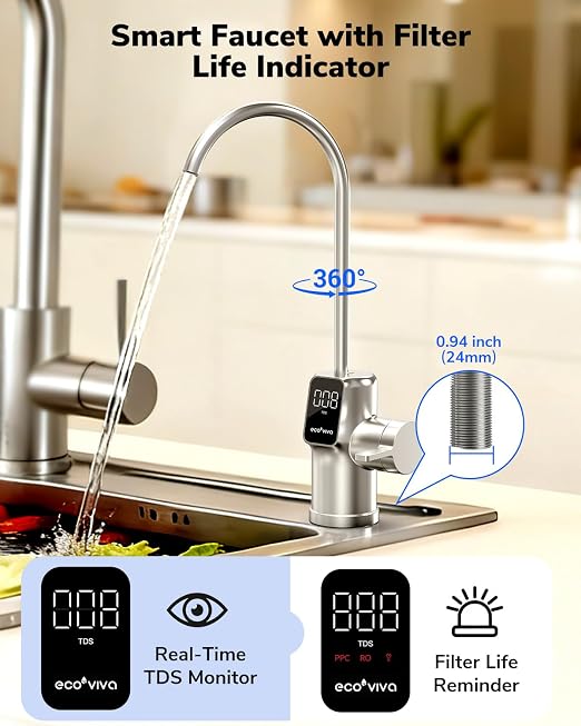 Ecoviva E8 800 GPD Reverse Osmosis Water Filter - Image 4