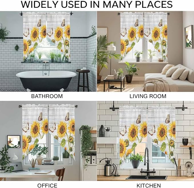 Yellow Sunflowers Swag Valances - Image 9