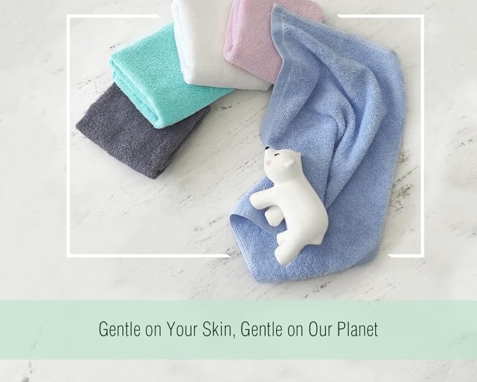 12 Pack Washcloths 13" x 13" - Soft Wash Cloths for Your Face Towel, Wash Cloths for Your Body (White + Gray)