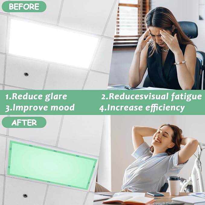 Wiooffen 2 Pcs Fluorescent Light Covers - Image 3