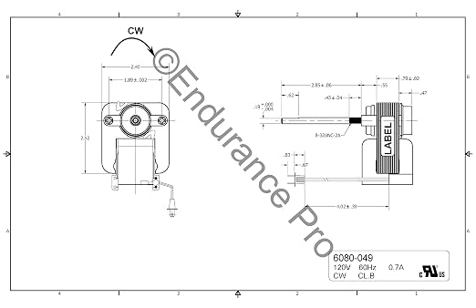 Endurance Pro   S97009796 Bathroom Fan Motor Blower - Image 3