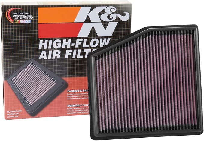 K&N High-Flow Original Lifetime Engine Air Filter: Increase Power: Premium by KNEngineeringInc