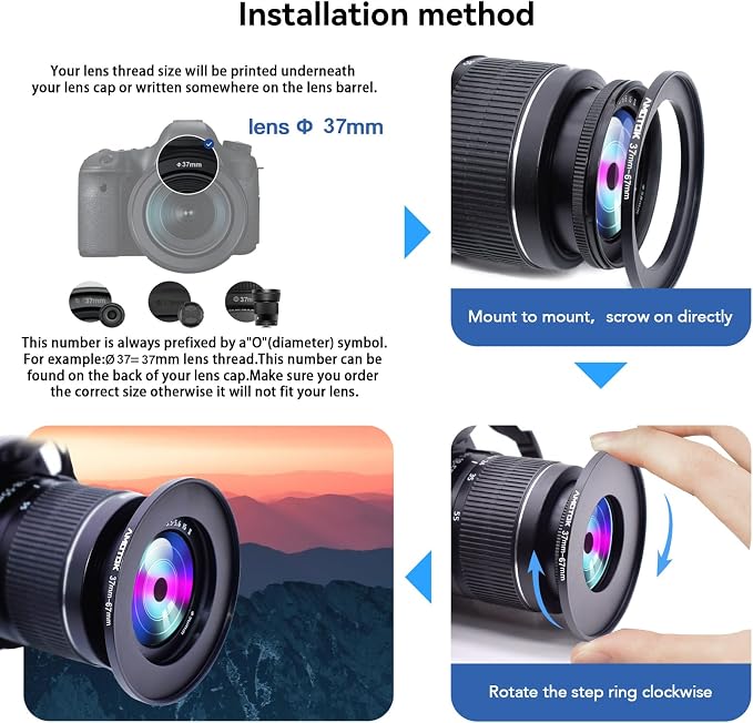 37mm Lens to 67mm Camera Lens Adapter, 37mm to 67mm Filter Step-up Ring Adapter - Image 5