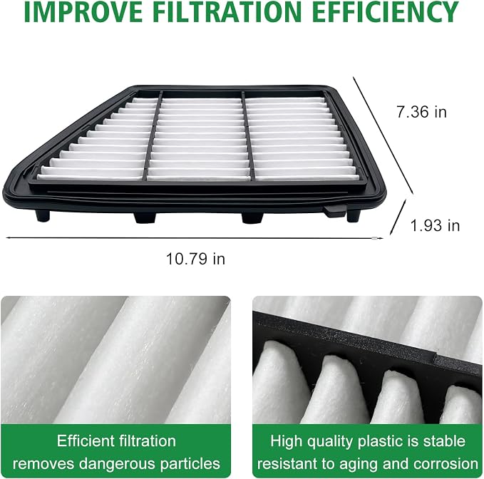 2PCS Cabin Engine Air Filter Kits Fits - Image 5