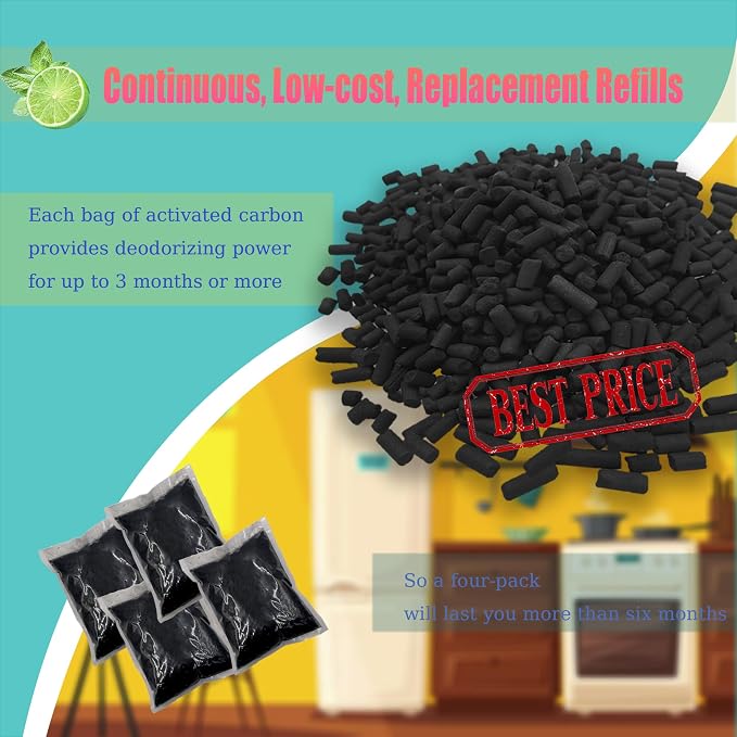 4 Pack Odor Absorbing Filter Refills - Image 5