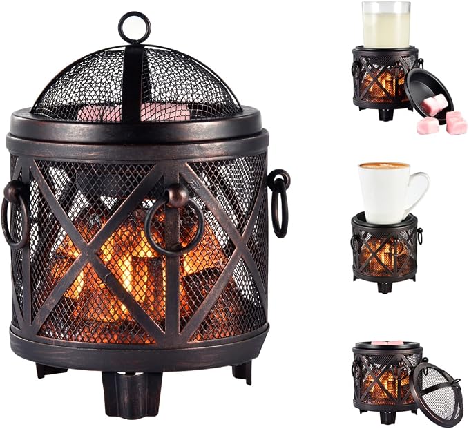 Dicimi Wax Melt Warmer, 4-in-1 Electric Wax Melter, Oil Burner, Fireplace Wax by DICIMI