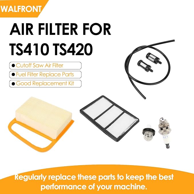 Air Filters Set for TS410 TS420 Concrete Cutoff Chop Saw Parts Replace Kit - Image 2