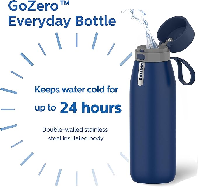 PHILIPS Water Bottle with Filter, Filter Water Bottle Stainless Steel with - Image 5