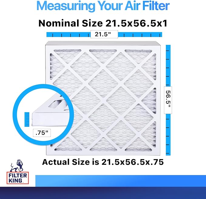 Filter King 21.5x56.5x1 Air Filter | 4-PACK | MERV 8 HVAC Pleated A/C Furnace - Image 2