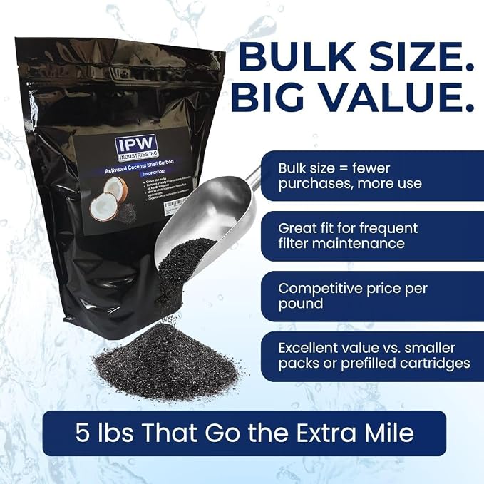 5 Lbs Bulk Water Filter/Air Filter Refill Coconut Shell Granular Activated - Image 5