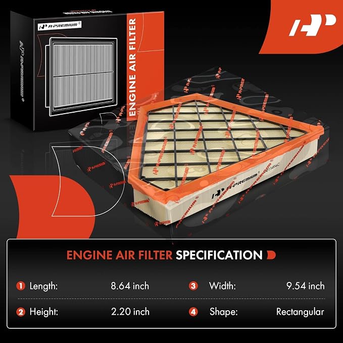 A-Premium Front Engine Air Filter Compatible - Image 2