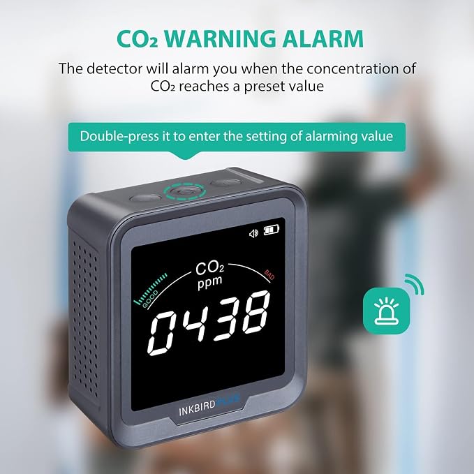 INKBIRDPLUS Ndir Air Quality Monitor Indoor - Image 4
