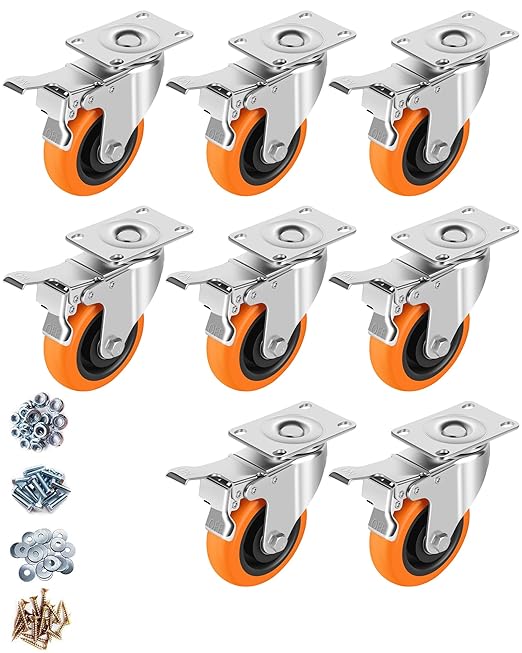 Caster Wheels, Swivel Plate Caster, No Marks Castor Wheels by ATrustedCasterWheelsBrand