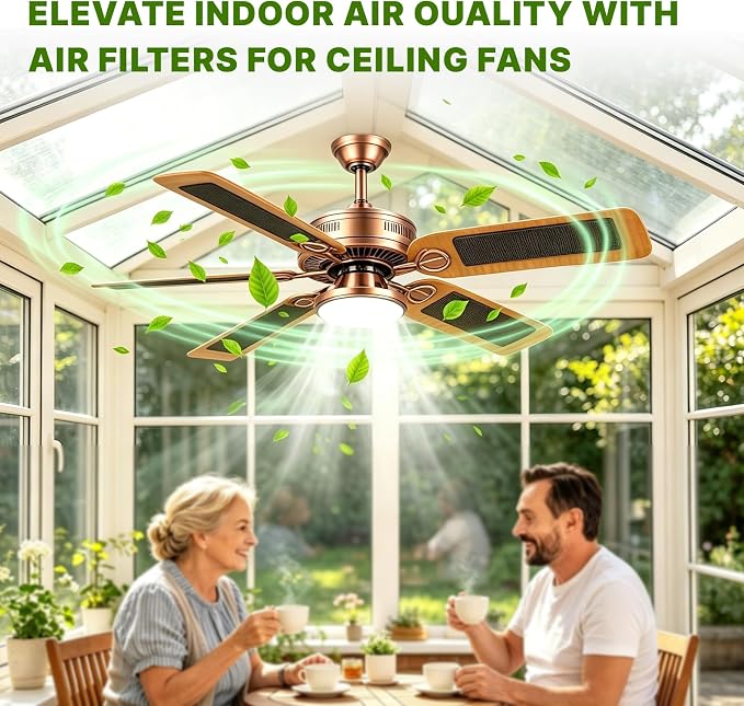 Ceiling Fan Filters for Blades, Pet Fresh Fan Blade Air Purifier Pads, - Image 6
